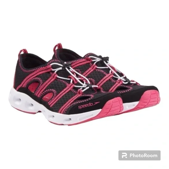 NWT speedo women's hydro comfort sneaker | Pink & Black | Size 6 - Picture 10 of 10